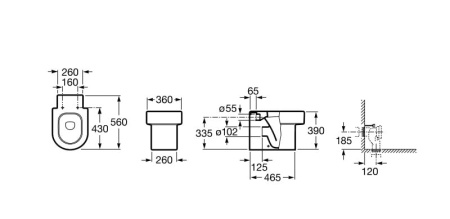 Приставной унитаз Roca Happening 347567000