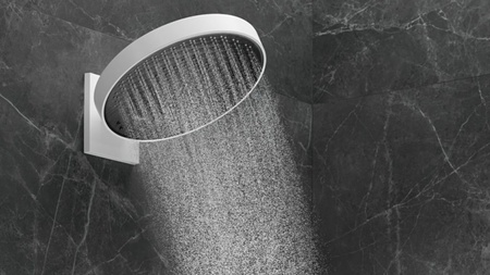 Верхний душ с кронштейном Hansgrohe Rainfinity 360 1jet 26230700 белый матовый