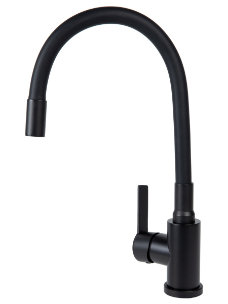 Смеситель для кухни однорычажный с гибким изливом Agger Easy A3100544 черный матовый
