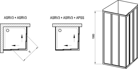 Душевая дверь Ravak Supernova ASRV3-75 198 15V30UR211