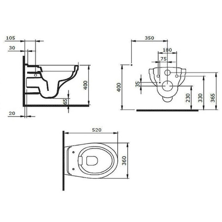 Комплект унитаза с инсталляцией Berges Wasserhaus Atom 042435