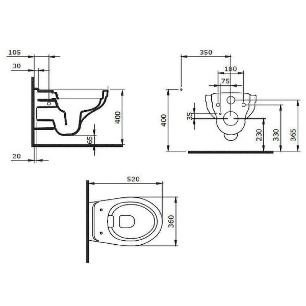 Комплект унитаза с инсталляцией Berges Wasserhaus Atom 042435