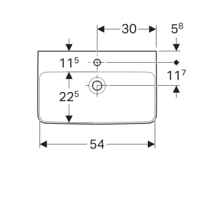 Раковина подвесная (60х37) Geberit Renova Compact 226160000