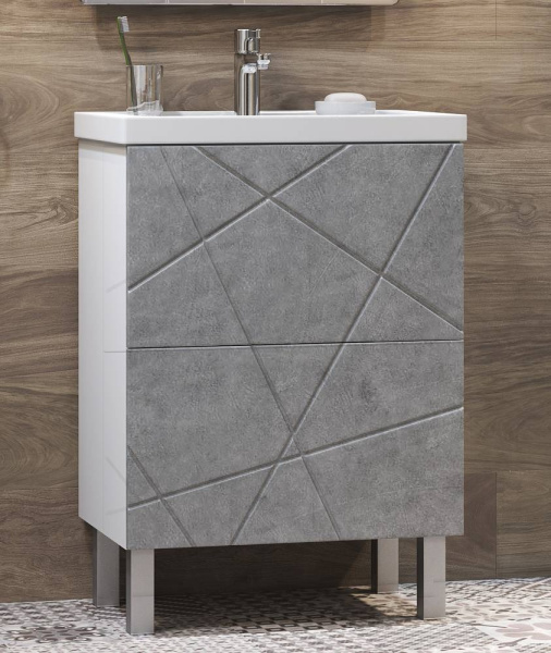 Тумба под раковину напольная VIGO Geometry 50 tn.GEO.FOS.50.2Y бетон