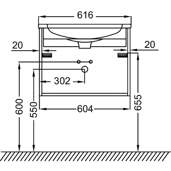 Тумба под раковину Jacob Delafon Madeleine 60 EB2052-J53 матовая