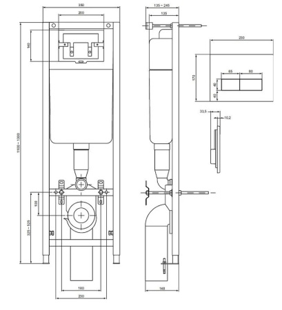 Унитаз с инсталляцией Ideal Standard Tempo W990101
