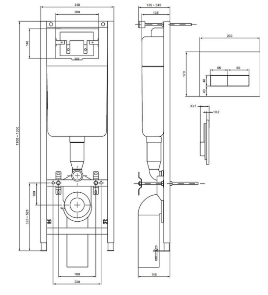 Унитаз с инсталляцией Ideal Standard Tempo W990101