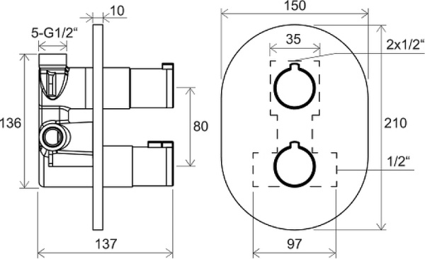 Смеситель для ванны Ravak Chrome CR 063.00 X070094