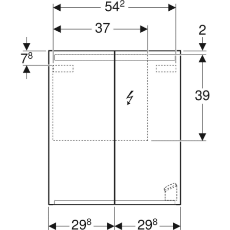 Зеркальный шкаф Geberit Option 500.582.00.1