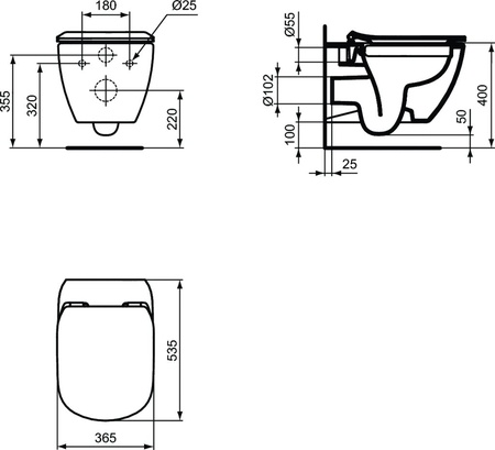 Комплект 4 в 1 Ideal Standard Tesi V03551D