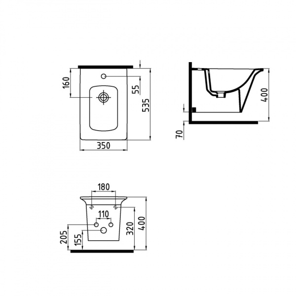 Подвесное биде Bien Lotus LTBA05401VD1W3000