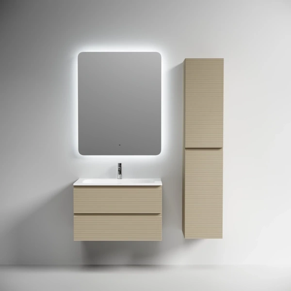 Тумба без раковины подвесная 90 см Sancos Folk FL90CP капучино матовый 