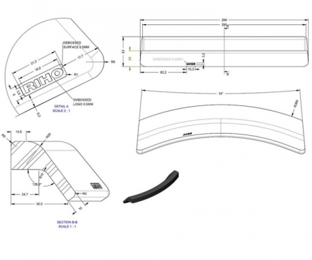 Подголовник для ванн Riho 207052