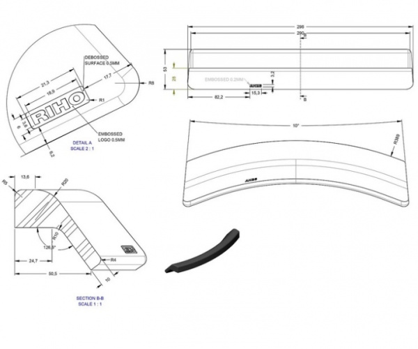 Подголовник для ванн Riho 207052
