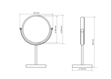 Косметическое зеркало без подсветки Bemeta 112201252