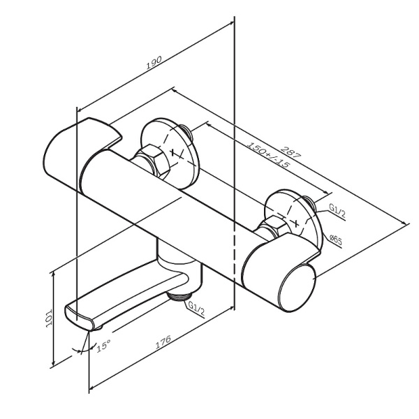 Термостат для ванны AM.PM X-Joy F85A50000 Термостат для ванны AM.PM X-Joy F85A50000