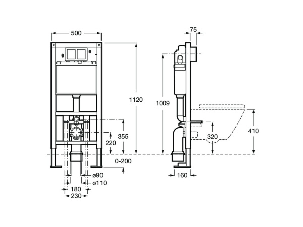 Система инсталляции для унитаза отдельностоящая Roca  Duplo 890090700
