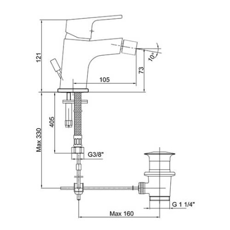 Смеситель для биде Eca Tiera 102110195EX