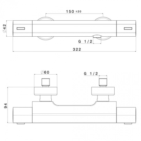 Смеситель для душа Teka Tektronik Vita 582310200 (58.231.02.00)