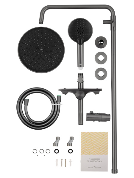 Душевая система WONZON & WOGHAND CLICK, темный графит WW-N3S962-BGG