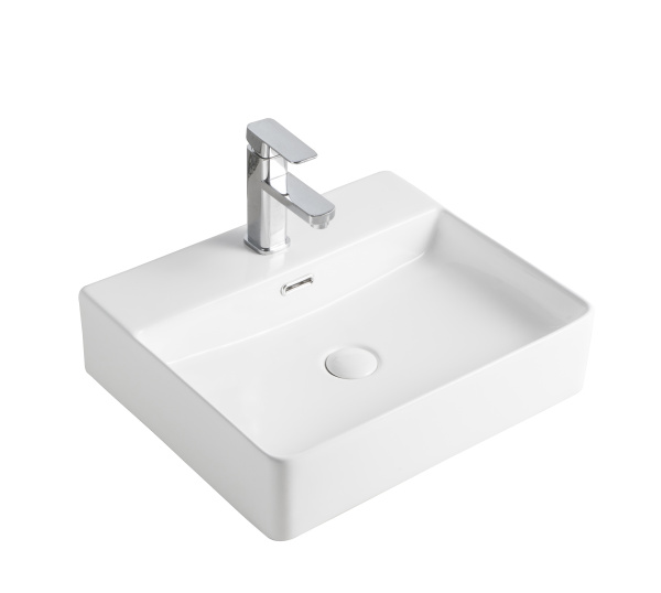 Раковина накладная (50х42) Orange  B04-500W белый глянец