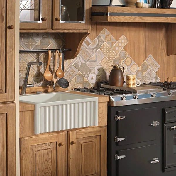 Кухонная мойка (60х47) Kerasan Hannah Hampshire 546001 белая