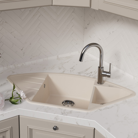 Кухонная мойка Lemark IRKANA 980  бежевый 9910044