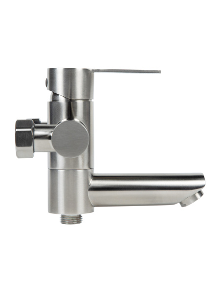 Смеситель для ванны однорычажный с душевым набором Agger Easy A3121222 сатин матовый