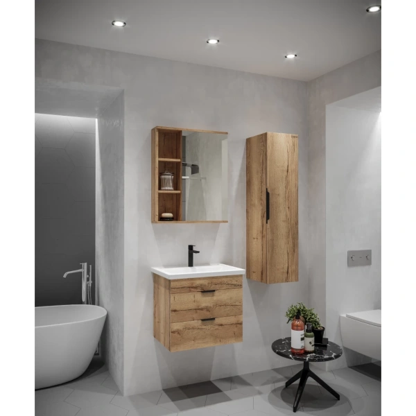 Зеркало-шкаф (60х70) Grossman Форта 206003 универсал. дуб галифакс