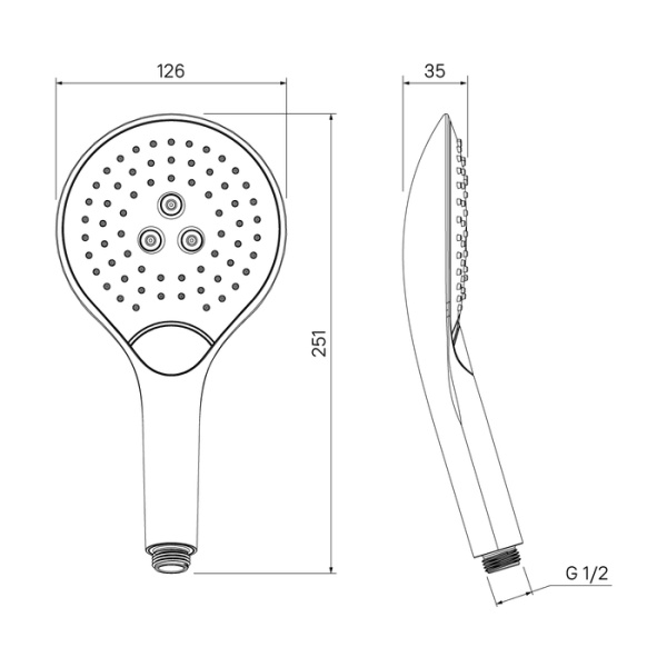 Ручная лейка, IDDIS 0903F00i18, хром