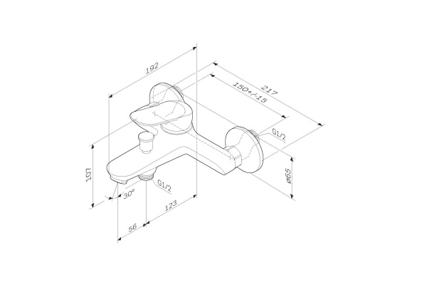 Смеситель для ванны Am.Pm Sunny F85C10000 Смеситель для ванны Am.Pm Sunny F85C10000