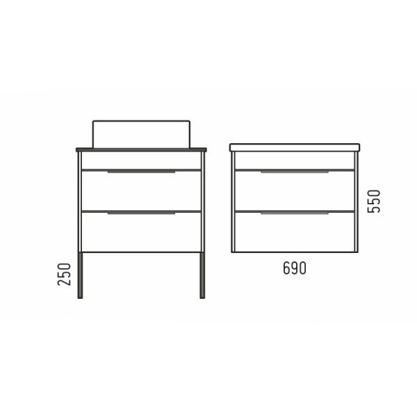 Тумба под раковину Corozo Форест 70 Z2 SD-00001077