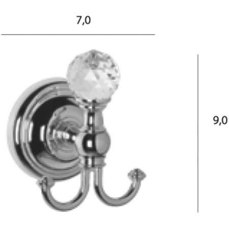 Крючок для полотенца Tiffany World TWCR016cr-sw