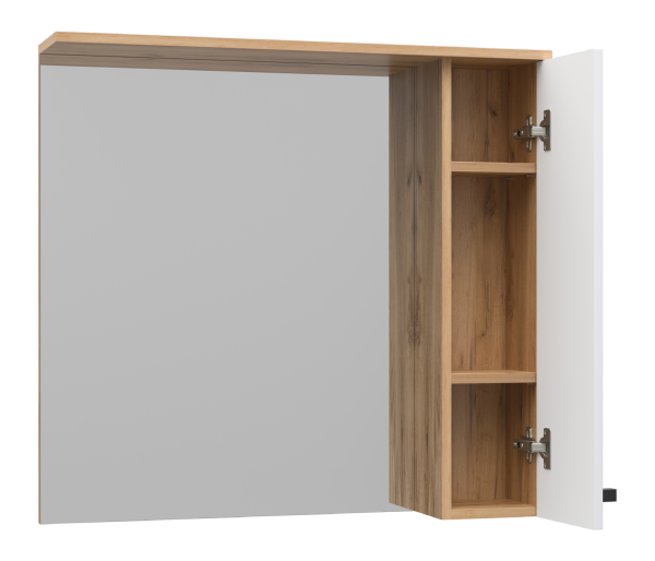 Зеркало-шкаф (80х75) Misty Крафт 80 правый П-Кра-02080-011П