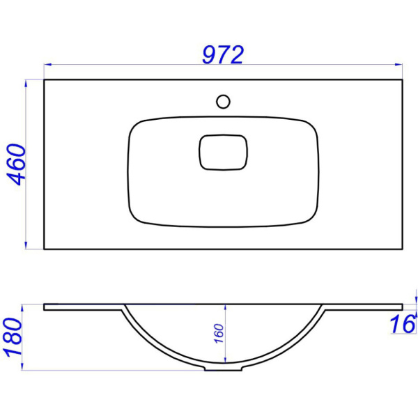 Раковина Aqwella Malaga Mal.10.04.D,белый