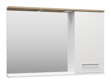 Зеркало-шкаф (118х80) Misty Респект 120 правый Э-Рес02120-1П