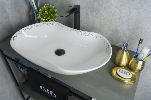 Раковина накладная (66,5х41) Gid Nc460