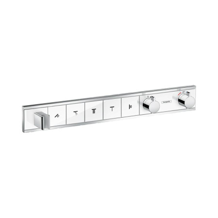 Термостат для душа на 5 потребителей Hansgrohe RainSelect 15358400 белый/хром