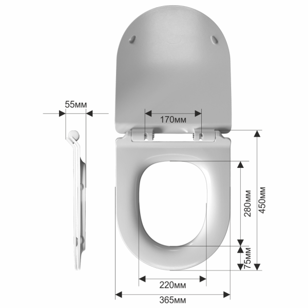 Cиденье для унитаза Melana B2380Sb-805
