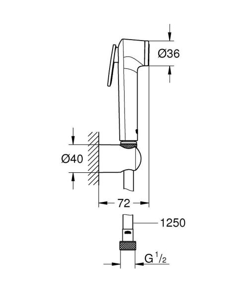 Гигиенический набор GROHE Tempesta-F1025302431 Гигиенический набор GROHE Tempesta-F1025302431