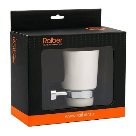 Стакан одинарный, керамический Raiber R50102