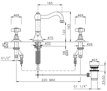 Смеситель Nicolazzi DAMES ANGLAISES 1427DB18