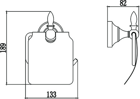 Держатель для туалетной бумаги с крышкой Savol 68b S-06851B