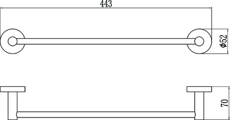 Держатель для полотенец прямой 40 см Savol 87 S-408724