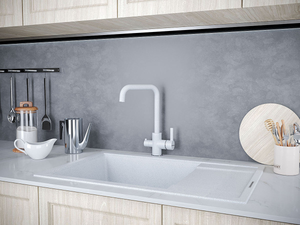 Смеситель для кухни с подключением к фильтру  Paulmark Logas Lo213021-310