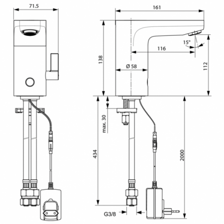 Смеситель для раковины Ideal Standard CERAPLUS A6146AA, хром