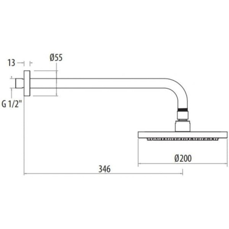 Верхний душ Gattoni PD 1090/PDC0cr