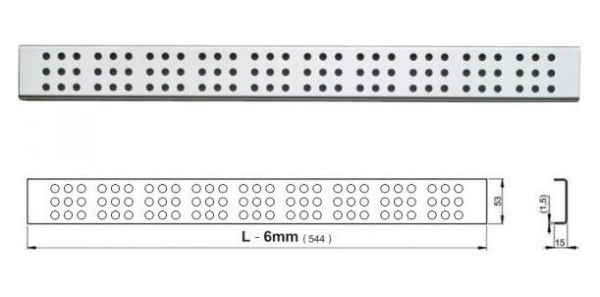 Решетка для водоотоводящего желоба AlcaPlast CUBE-550L