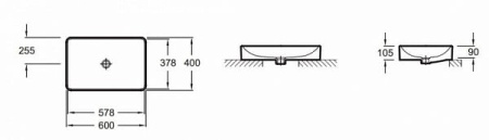 Раковина накладная Jacob Delafon Vox EVF102-00
