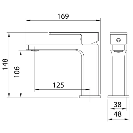 Смеситель для раковины Grossman Style 510.K35.05.100 хром глянцевый